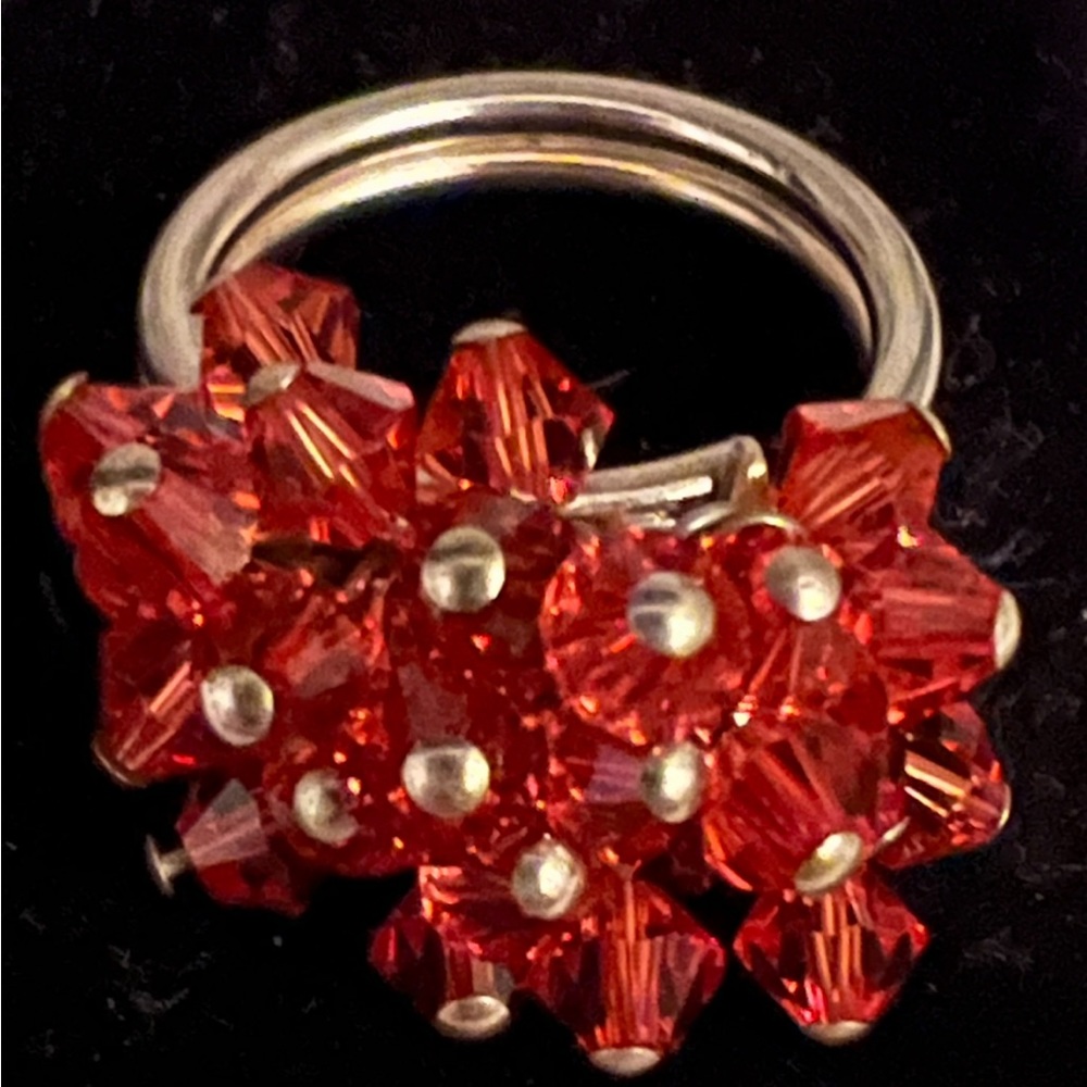 Swarovski crystal adjustable ring